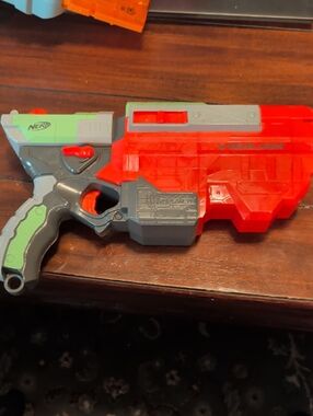 NERF Red & Gray Vigilon Blaster - Kids Toy Pistol